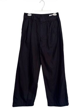 GAP Black Pleated Linen Pants size 6